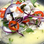 ceviche on plate